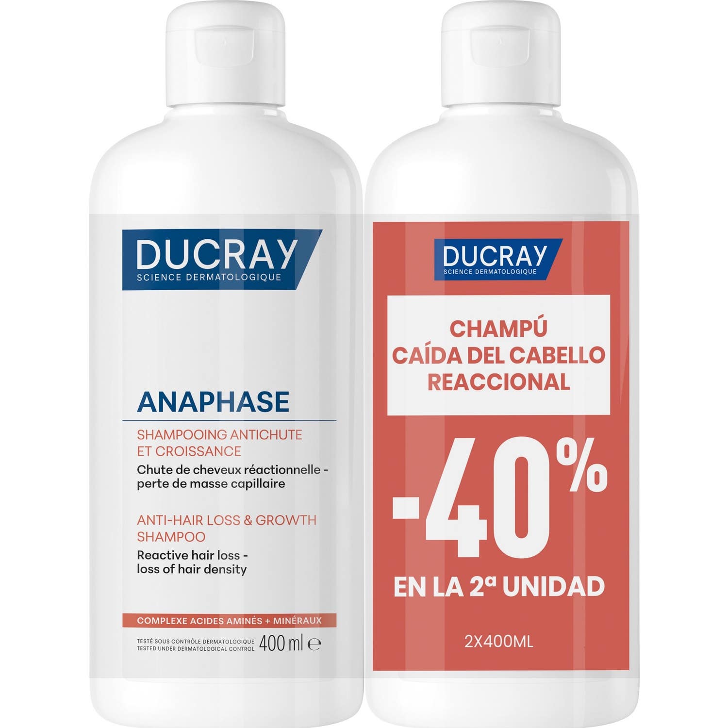 Ducray Anaphase Shampooing Antichute et Croissance 2x400ml