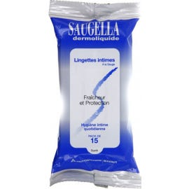 Saugella Dermoliquide 15 Lingettes Nettoyantes