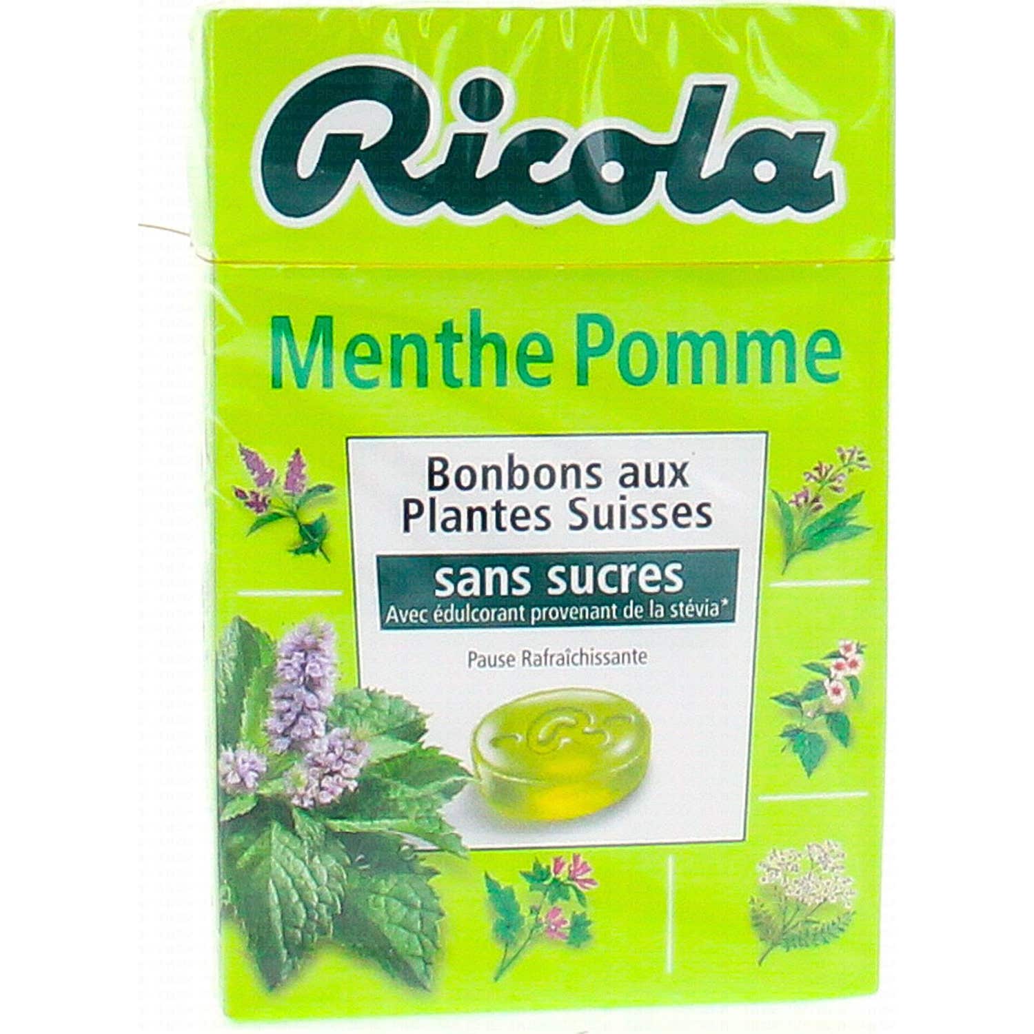 Ricola Bonbons aux Plantes Suisses Goût Menthe Pomme 50g