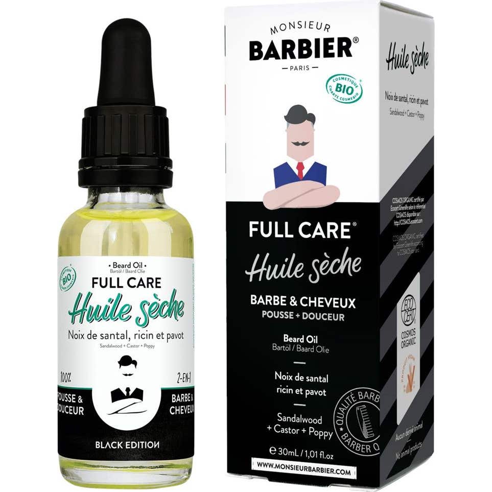 Monsieur Barbier Huile Sèche Bio Barbe Cheveux Black Editi 30ml