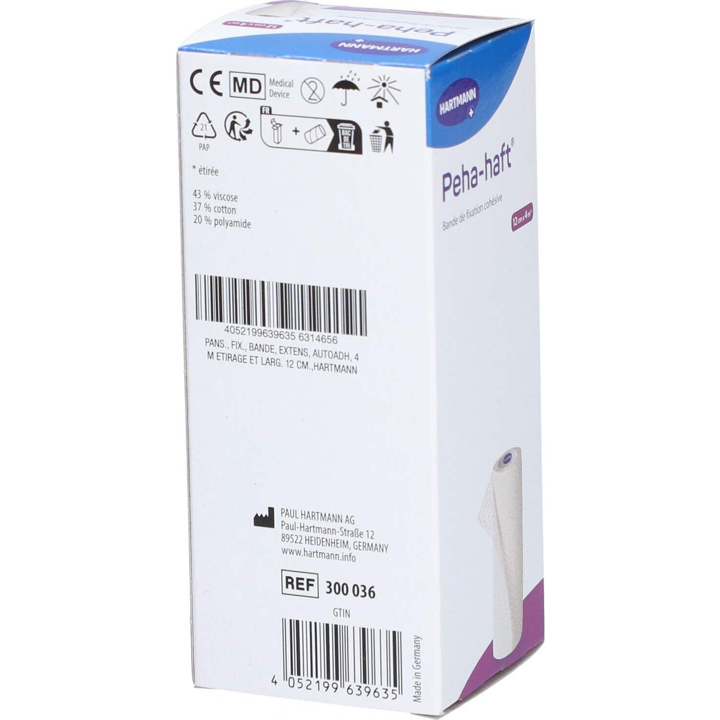 Hartmann Peha-Haft Bande Cohésive Sans Latex 12cmx4m