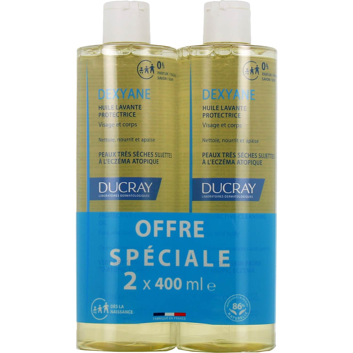 Ducray Pack Dexyane Aceite Limpiador Protector 2x400ml