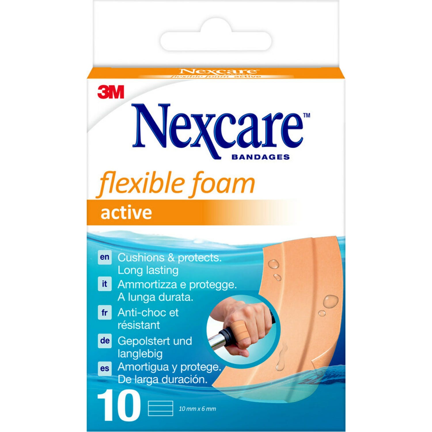 Nexcare™ Pansements adhésifs actifs 10x6cm 5uds 5uds