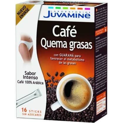 Juvamine Café Brûleur de Graisses Sans Sucre 16 Sticks