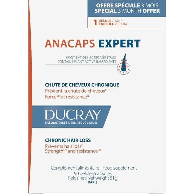 Ducray Anacaps Expert Chute de Cheveux Chronique 90 Gélules