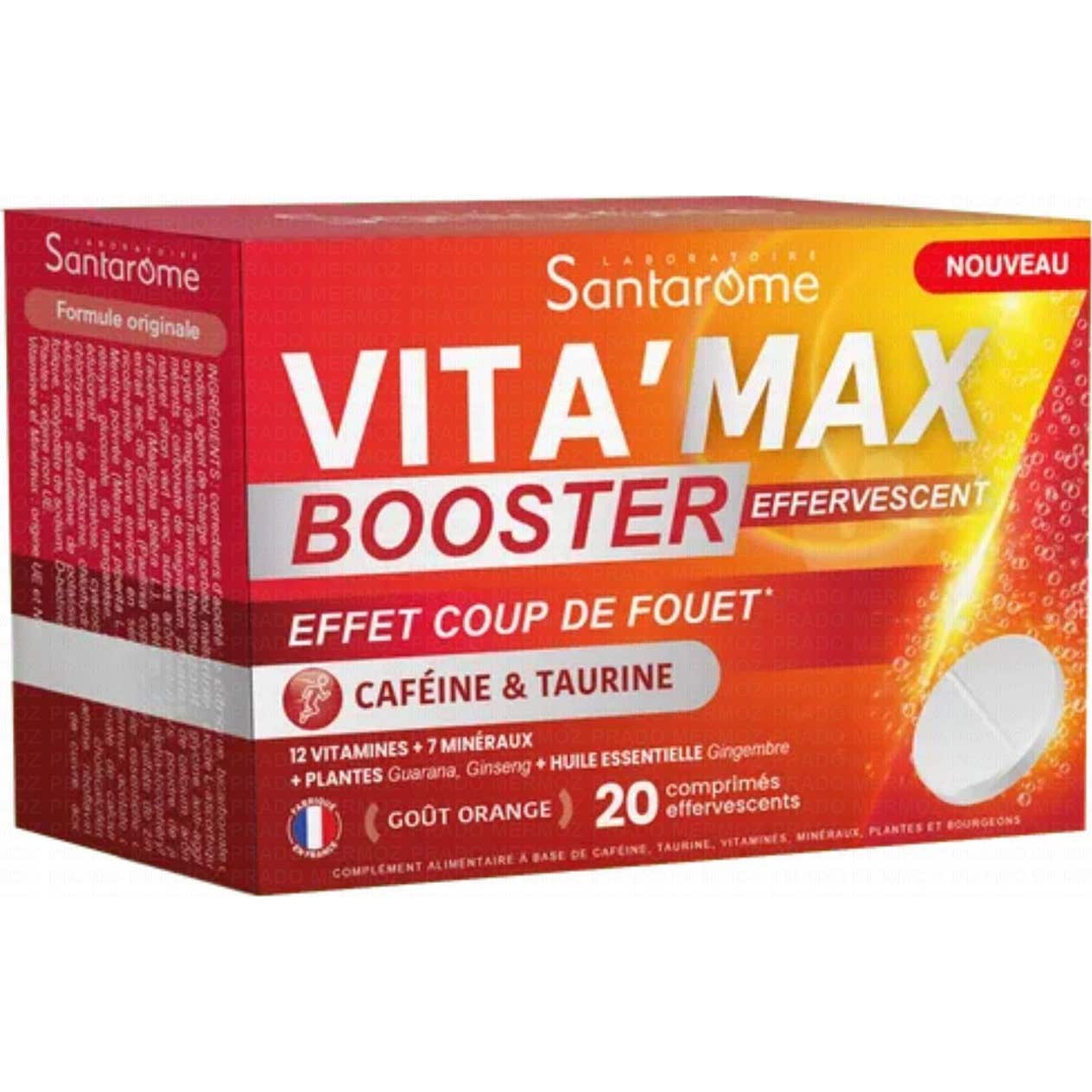 Santarome Vita'Max Booster Effervescent Orange 20 Comprimés