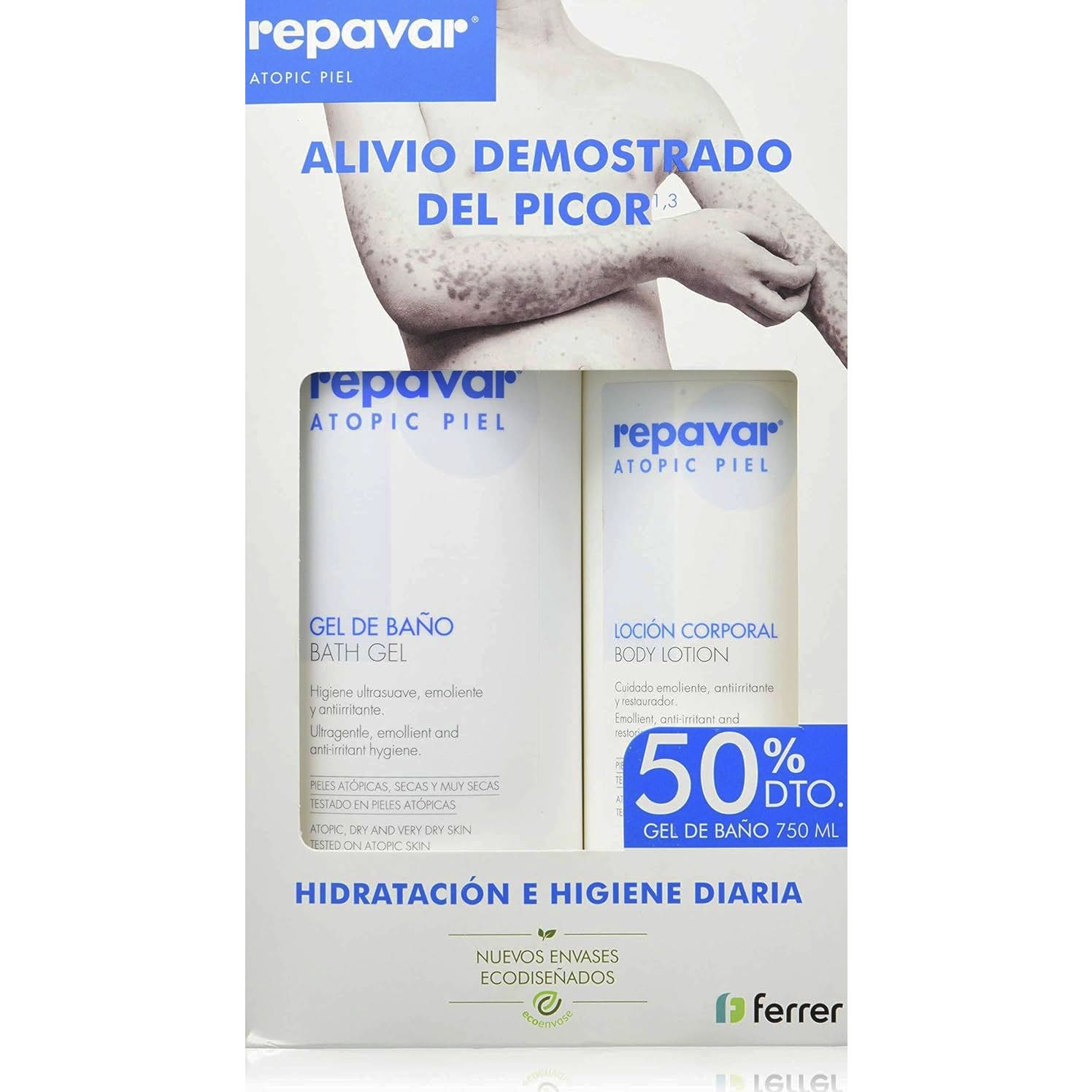 Repavar Pack Atopic Skin Lotion 500ml + Gel 750ml