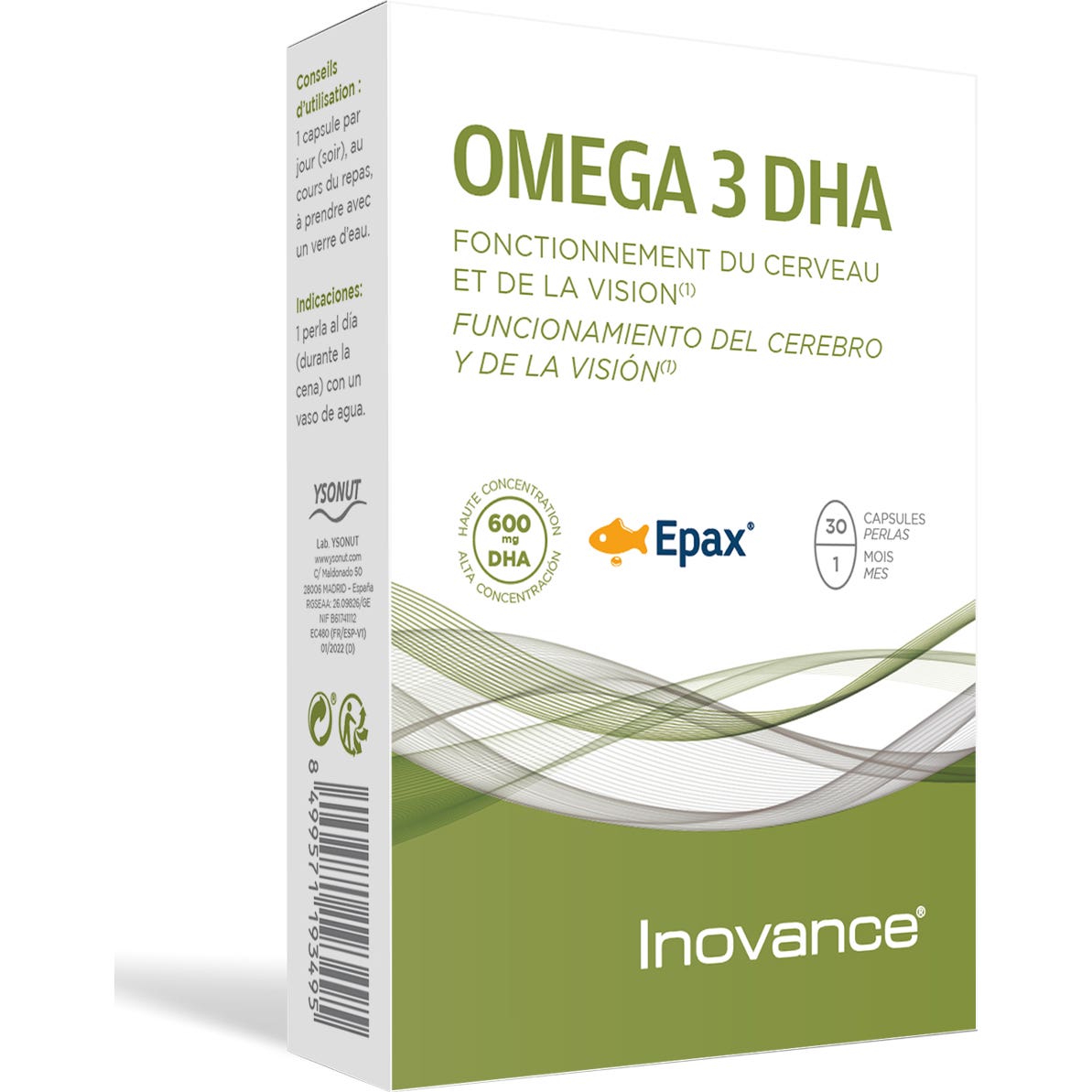Inovance Omega 3 DHA 30 perles