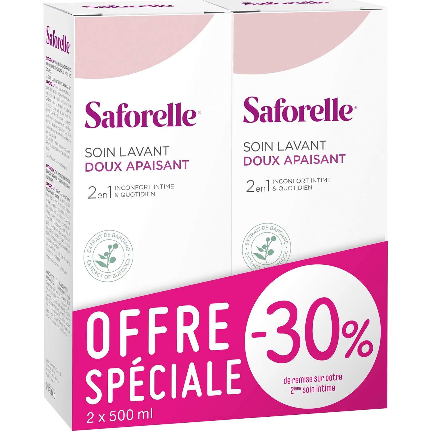 Saforelle Soin Lavant Doux 2x500ml
