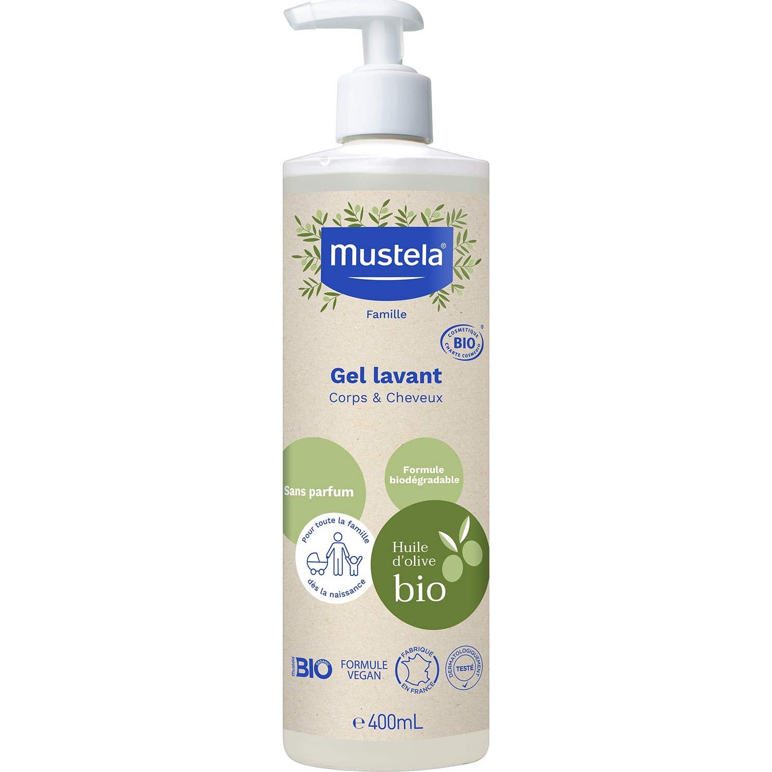 Mustela Gel Lavant Sans Parfum Bio 400Ml