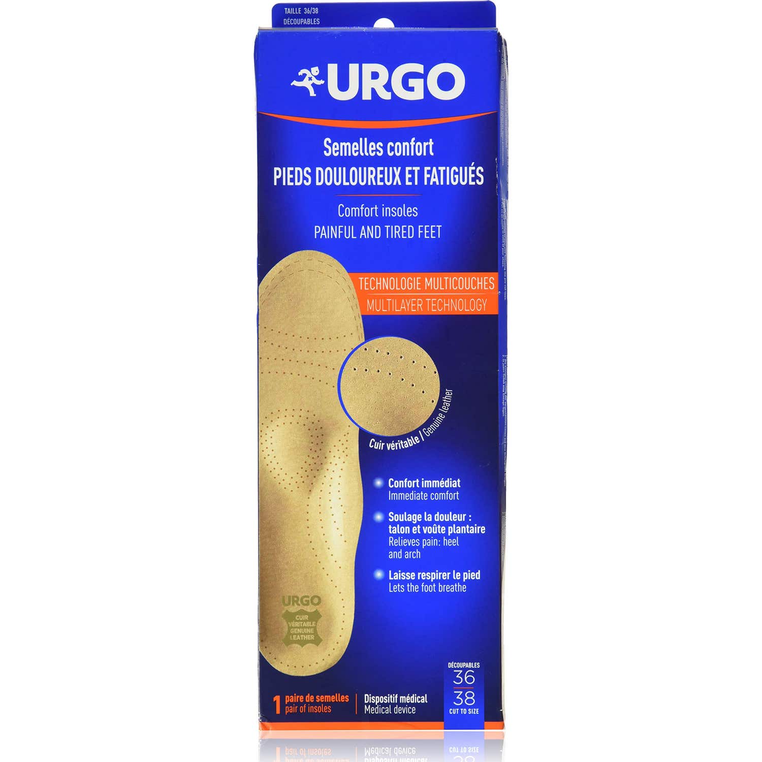 Semelles intérieures Urgo Comfort T-36/38