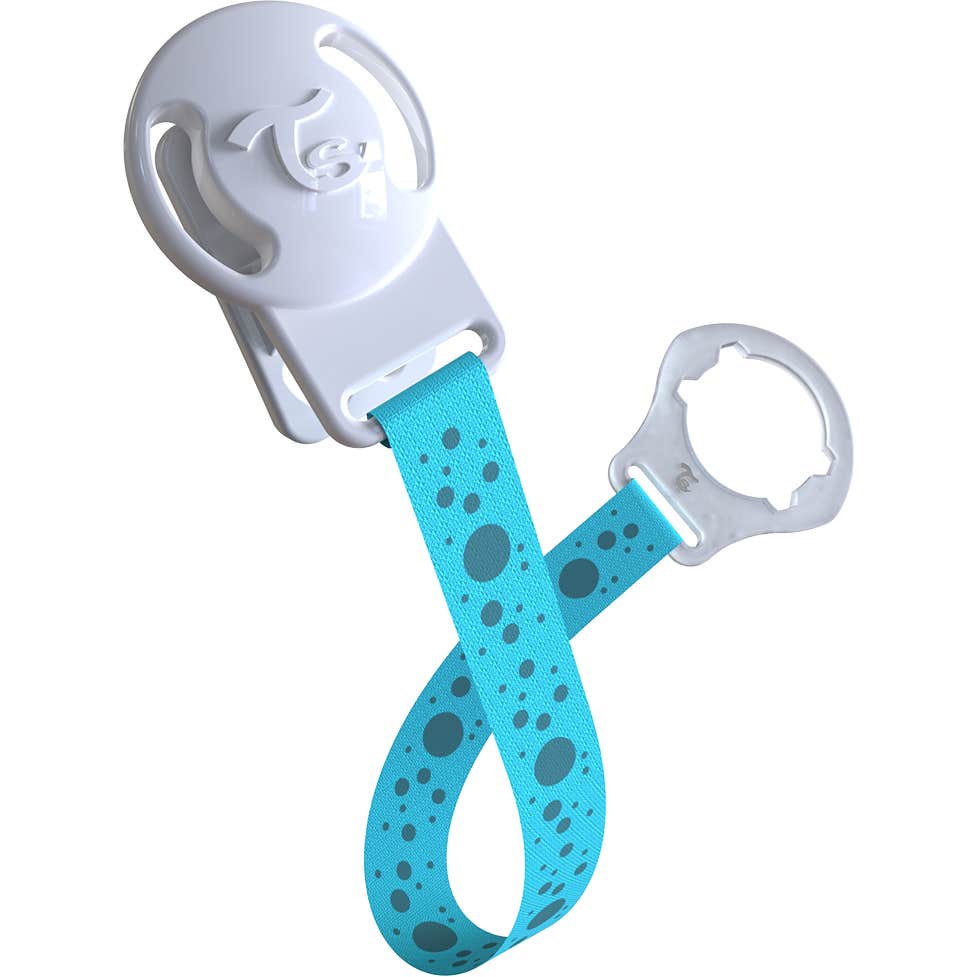 TwistShake Porte-Tétine Pastel Dots Blue 1ut