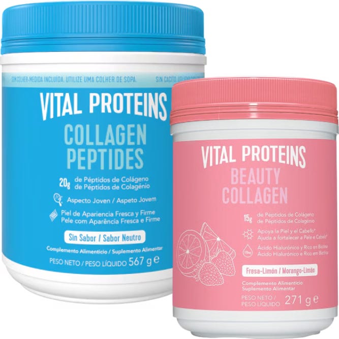 Vital Proteins Pack Collagen Peptides 567g + Fresa Limón 271g
