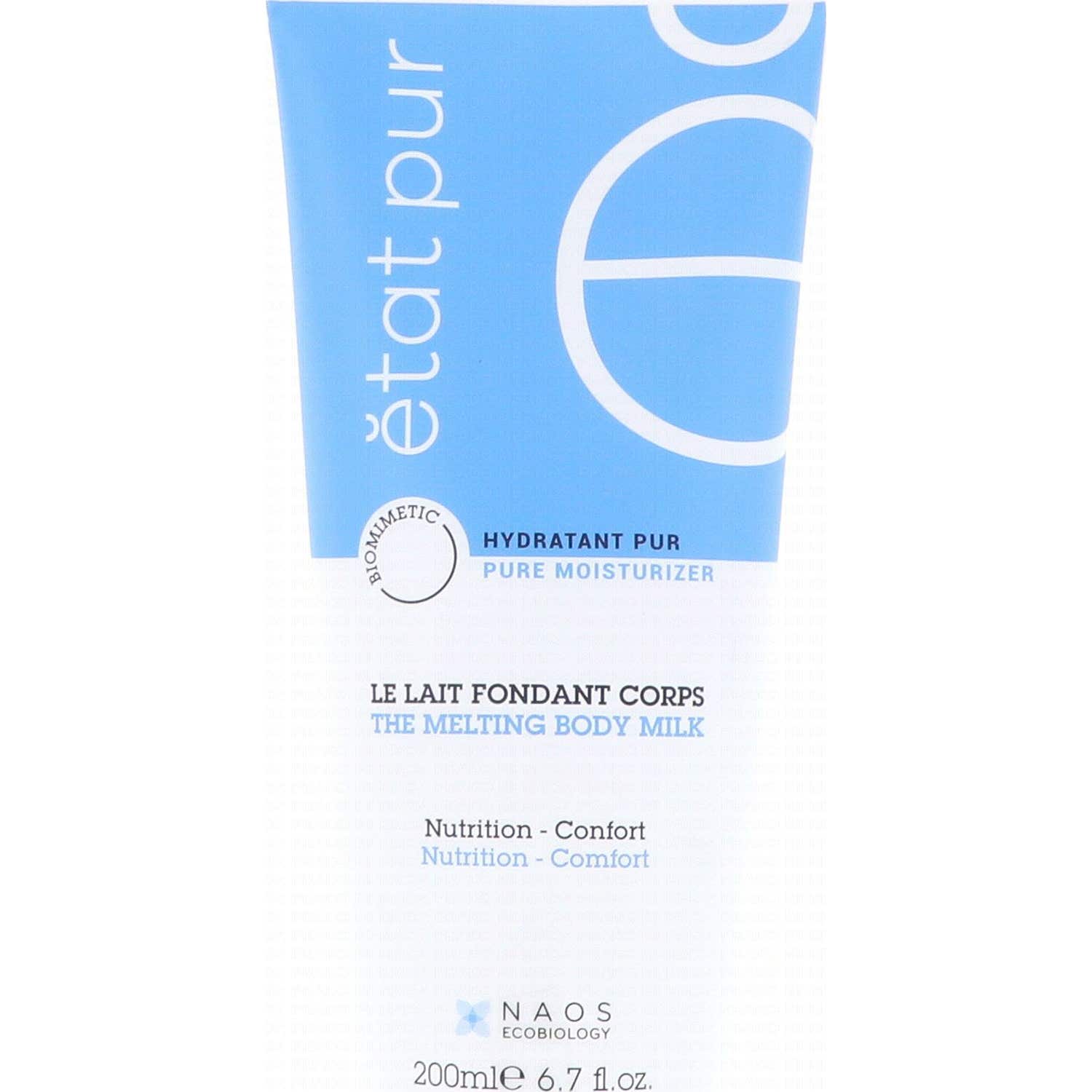 État Pur Hydratant Pur Le Lait Fondant Corps 200ml