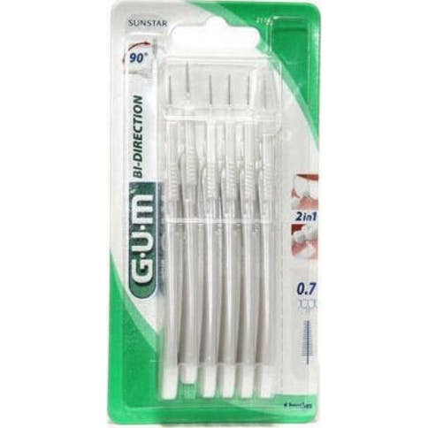 Gum Brossette Interdentaire Bi-Direction 90° 0,7mm 6 Unités
