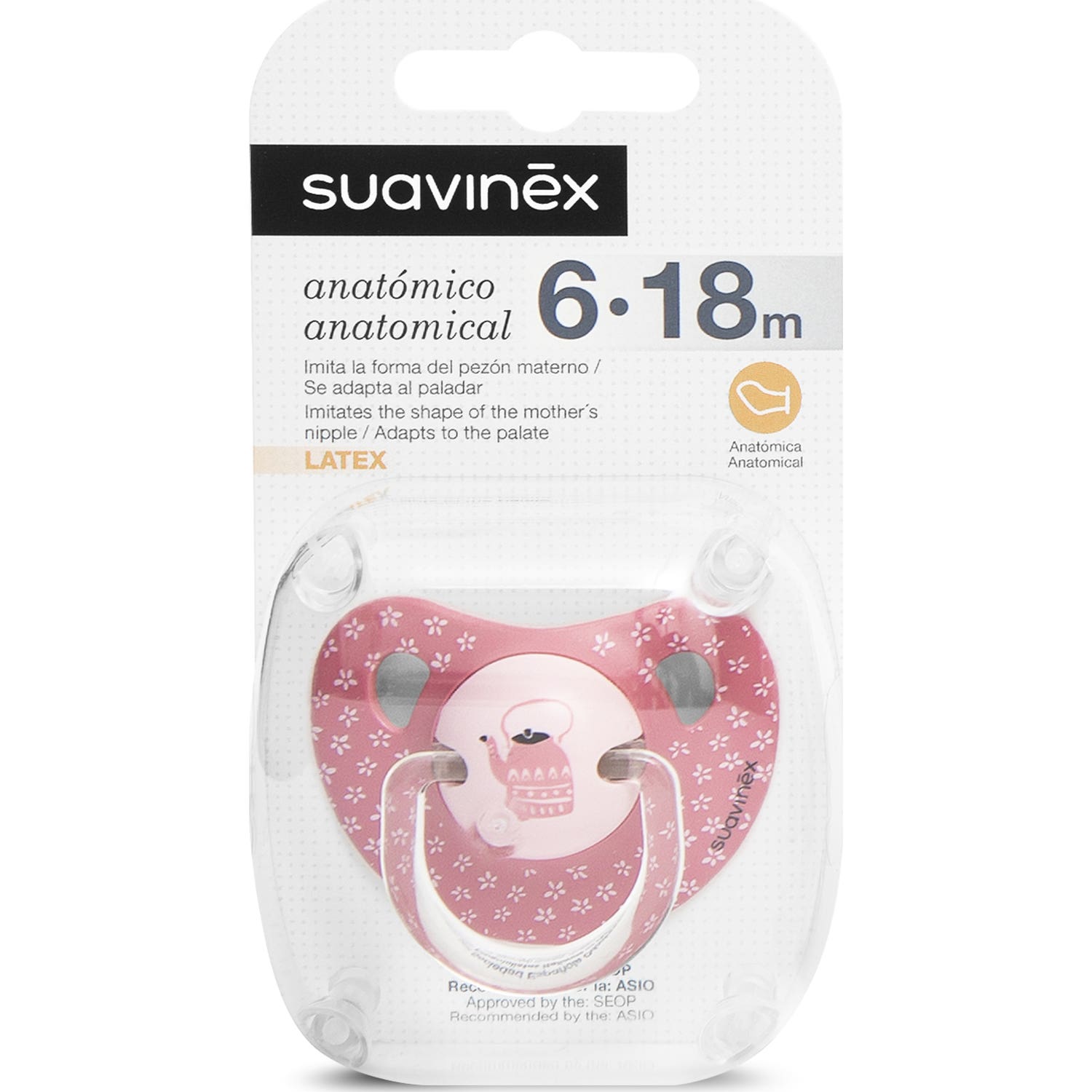 Suavinex™ chupete anatómico látex + 6m 2uds 2uds
