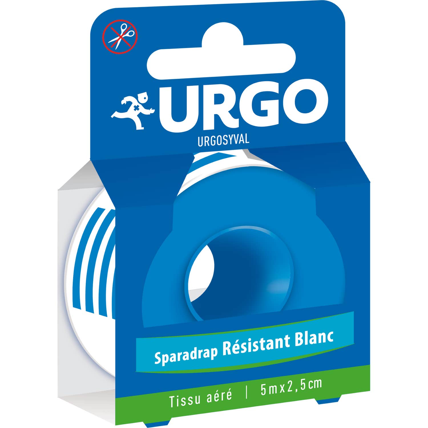 Urgo Urgosyval Sparadrap Résistant Blanc 5m x 2,5cm