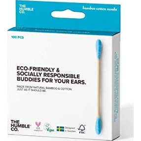 The Humble Co. Cotton Swabs Blue - 100 pcs