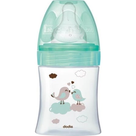Dodie Biberon Anti-Colique Verre 0-6m Vert 150ml