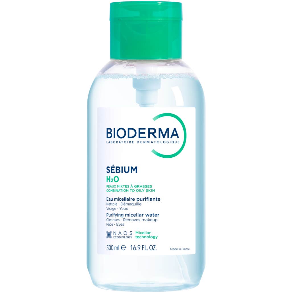 Bioderma Sébium H2o Eau Micellaire Purifiante Flacon Pompe 500ml