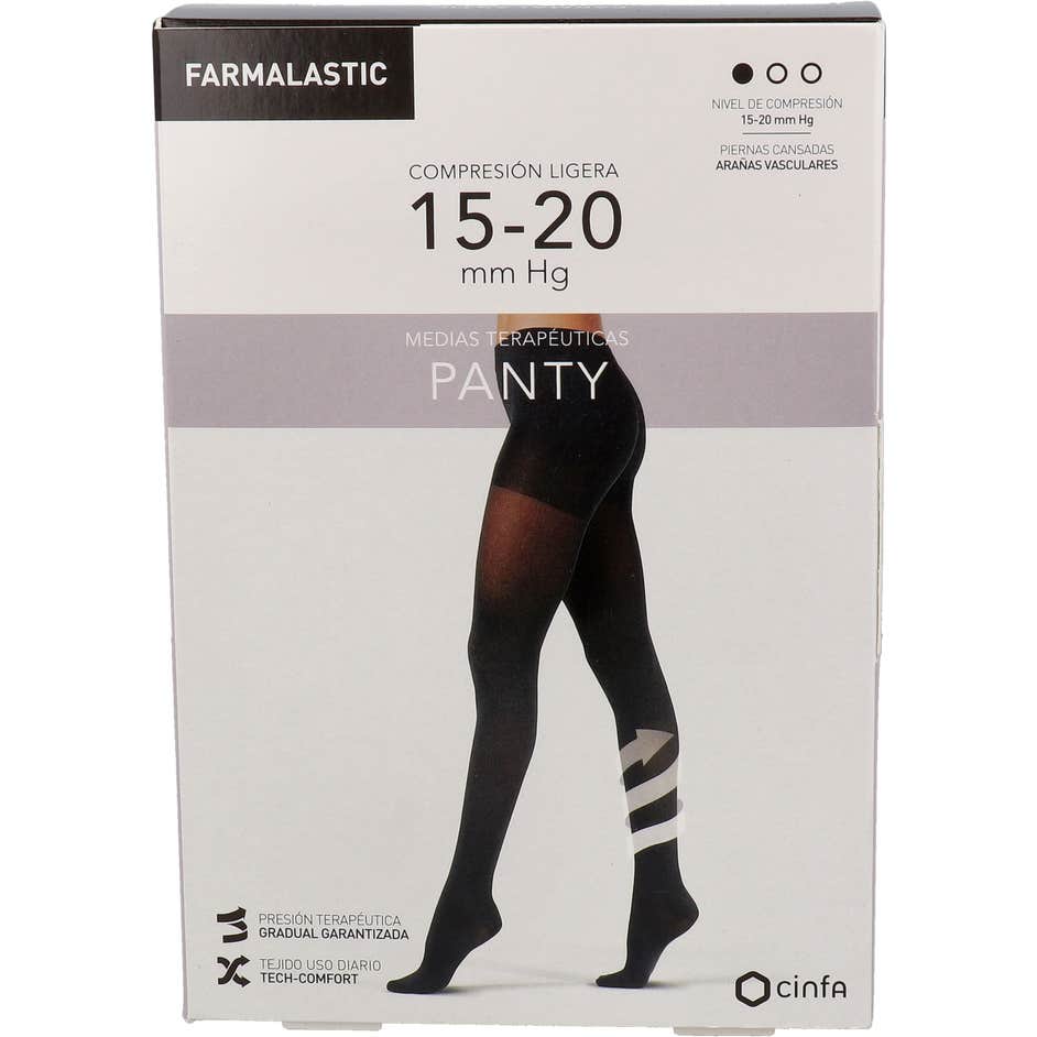 Farmalastic Panty Compression Légère Taille L Noire
