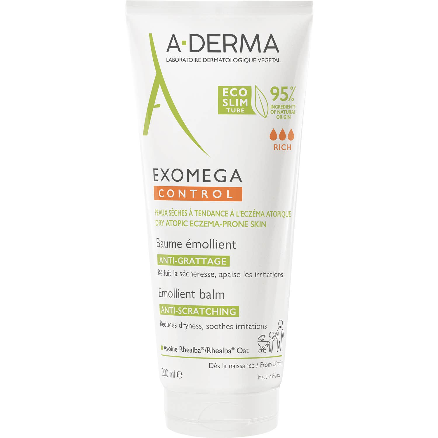 A-Derma Exomega Control Baume Émollient 200ml