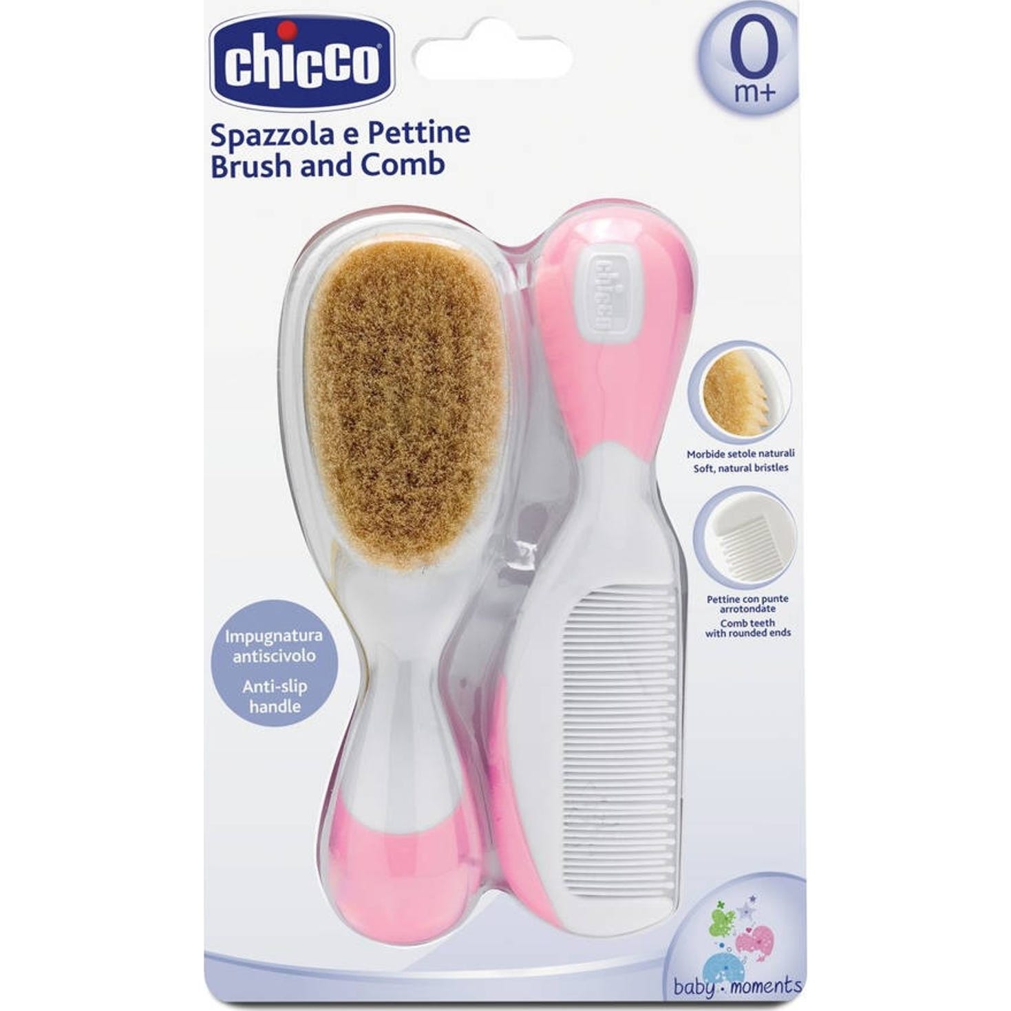 Chicco™ Brosse et Peigne Rose 1 pack