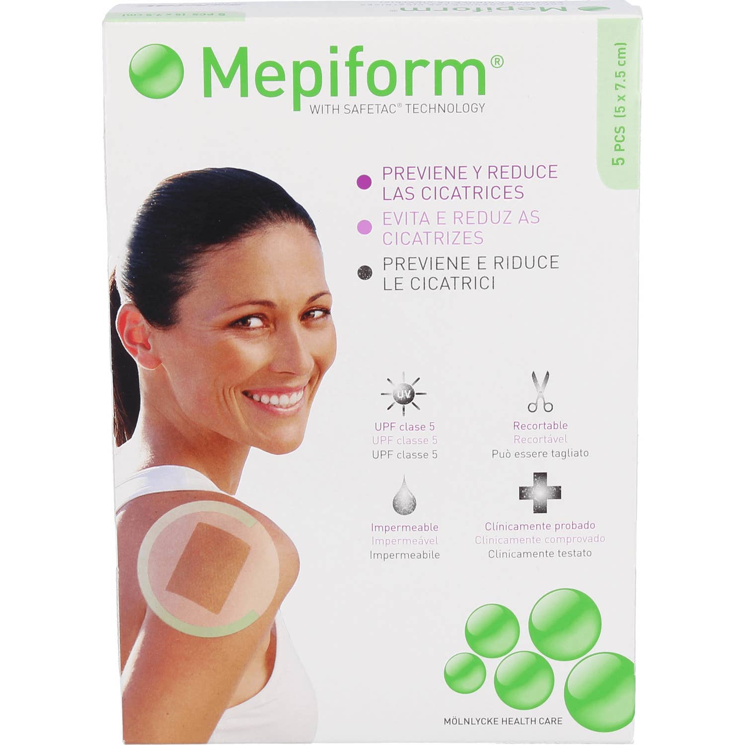 Mepiform Réducteur de Cicatrices 5 x 7,5 cm 5 Unités