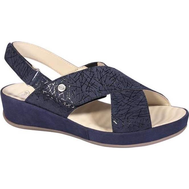 Scholl Fabia Sandale Memory Cushion Bleu Marine Taille 36 1 Paire