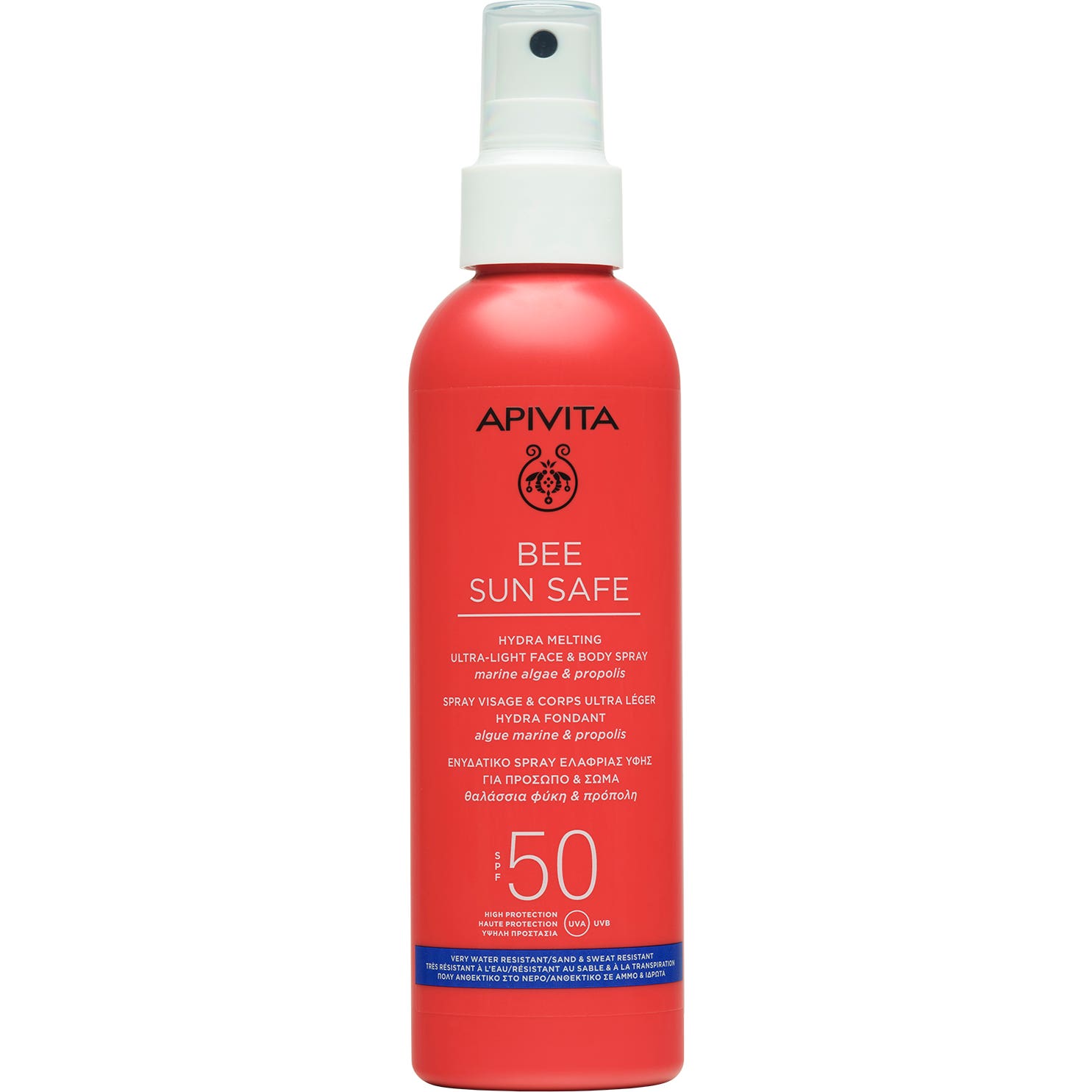 Apivita Bee Sun Safe Spray Hydra Melting Ultra Léger Visage & Corps SPF50 200 ml