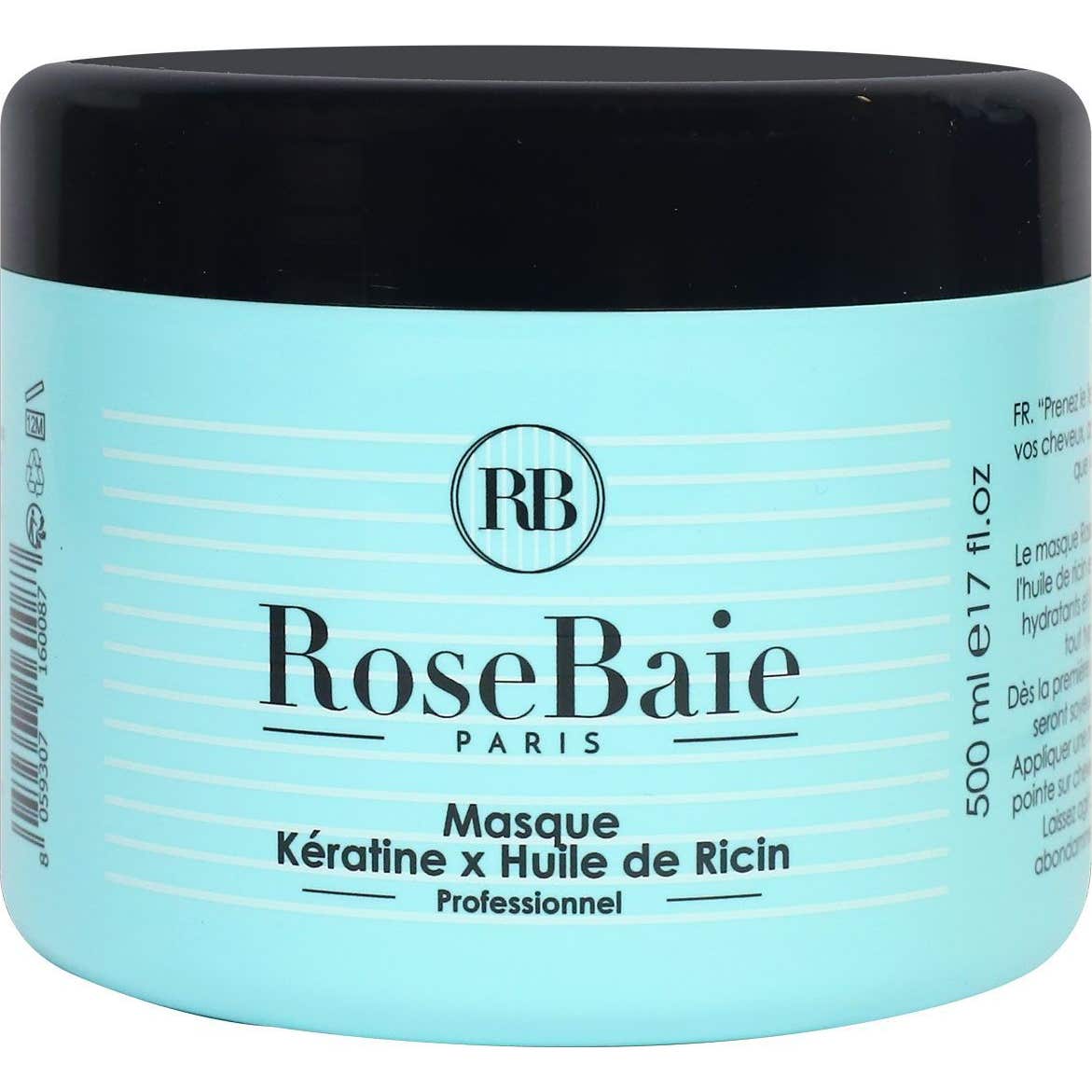 RoseBaie Masque Kératine Huile De Ricin 500ml