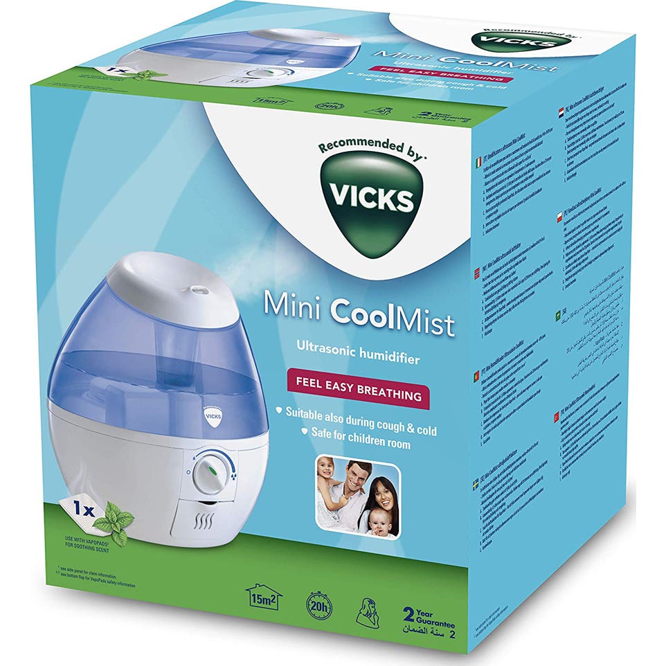 VICKS  - Mini Humidificateur &agrave; Ultrasons &agrave; Air Froid Mini Cool Mist