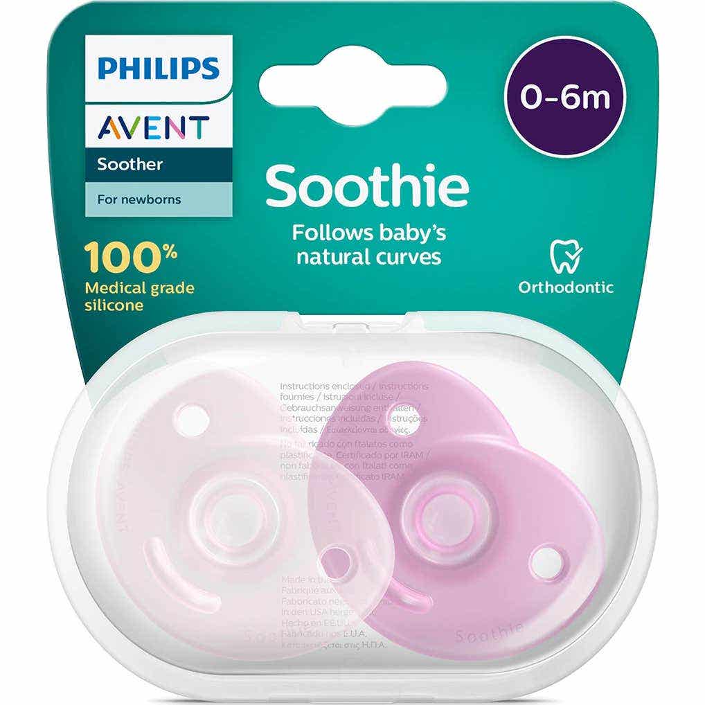 Avent Soothie Sucettes Filles 0-6 mois 2 pièces
