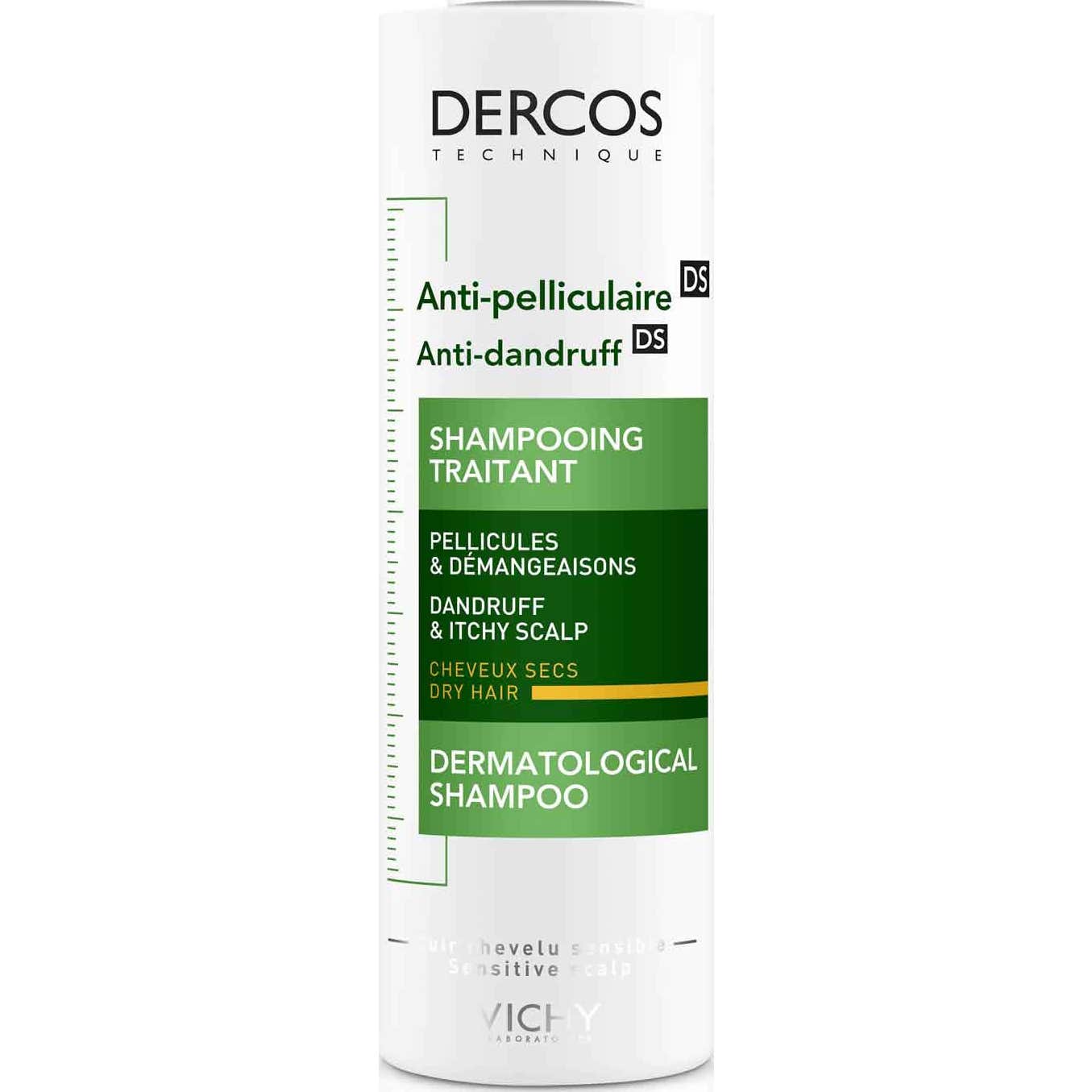 Vichy Dercos Anti-Pelliculaire Shampooing Traitant Cheveux Secs 200ml