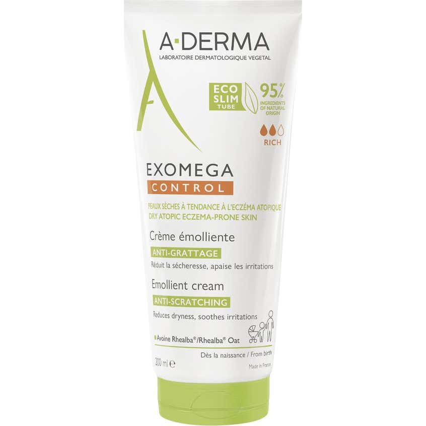 A-Derma Exomega Control Crème Émollient Anti-Grattage 200ml