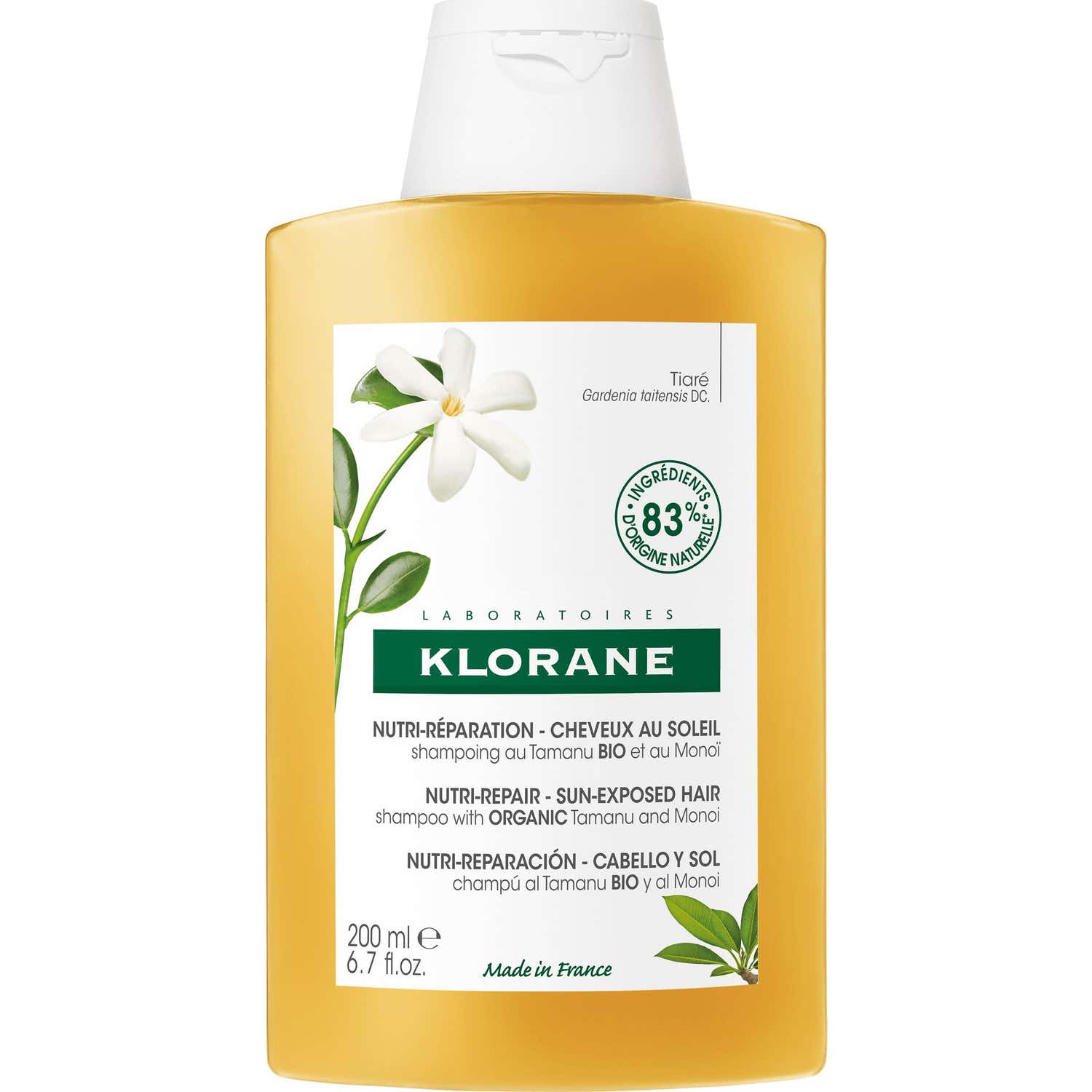 Klorane Shampoing Au Tamanu Bio Et Au Monoï 200ml