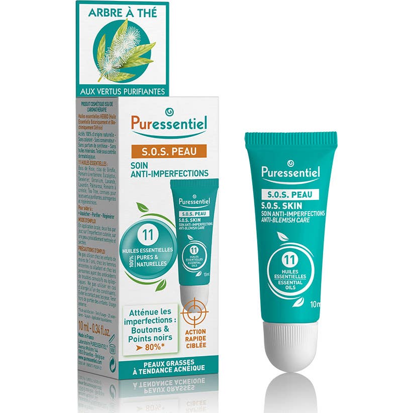 Puressentiel S.O.S. Peau Soin Anti Imperfections 11 Huiles Essentielles 10mL