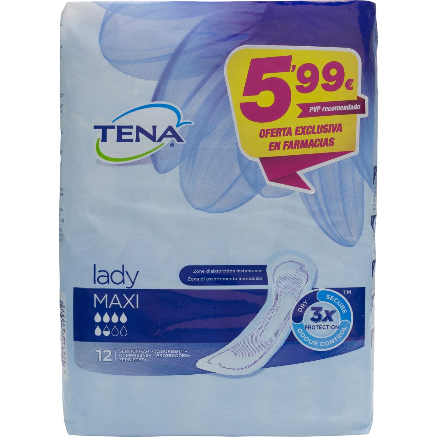Tena Lady Maxi Tena 12uds