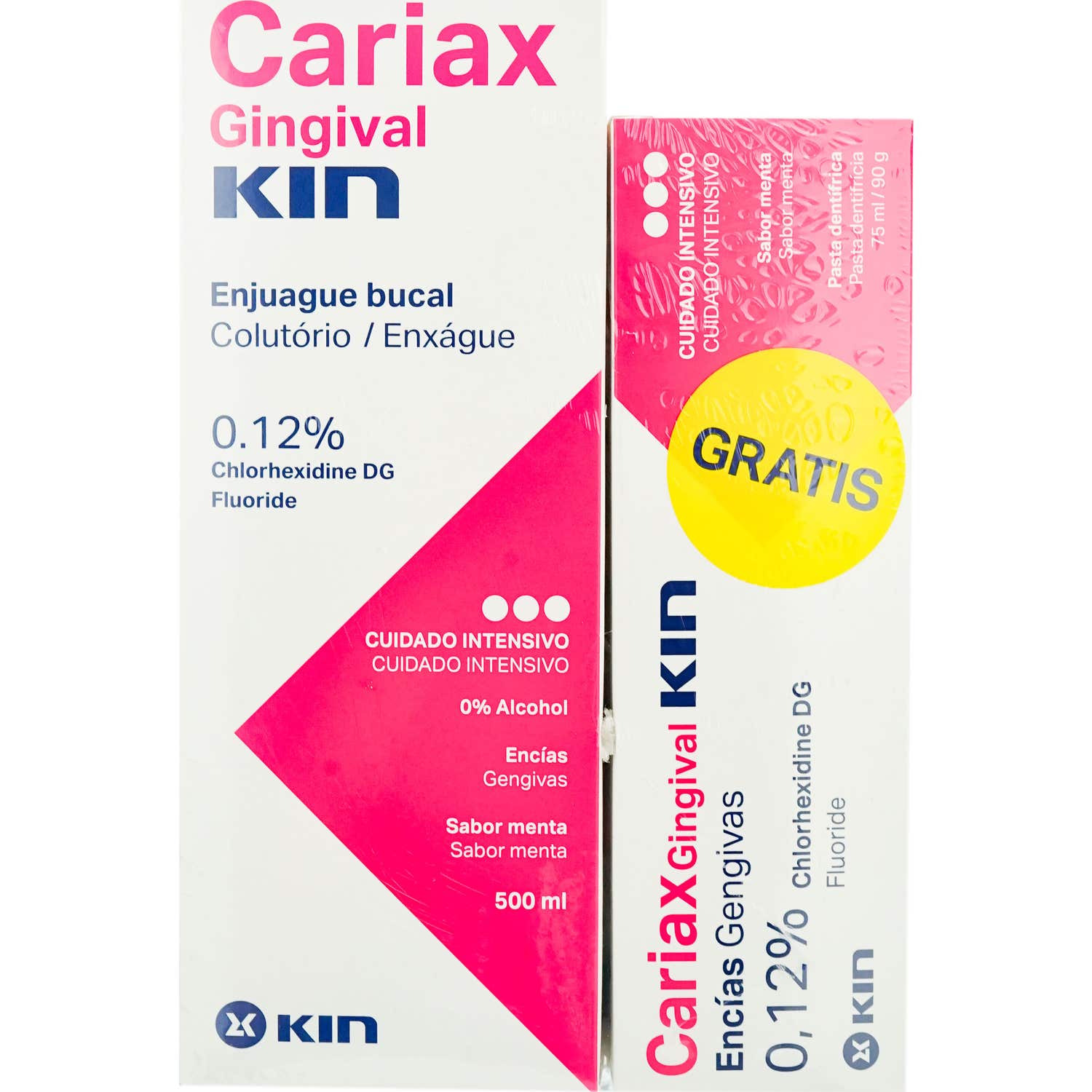 Kit de rinçage gingival + dentifrice Kin Cariax