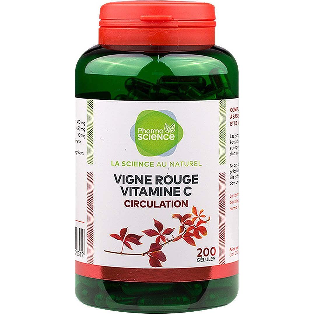 Pharmascience Vigne Rouge Vitamine C 200 Gélule