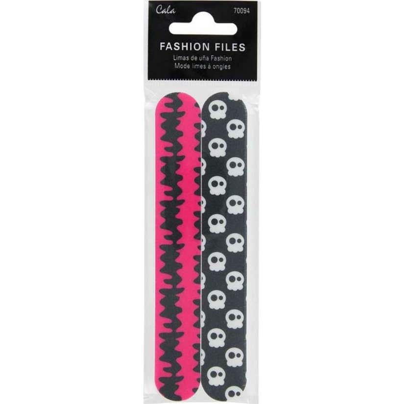 Cala Fashion Files 5 Skull Pink Lima Uñas 2uds