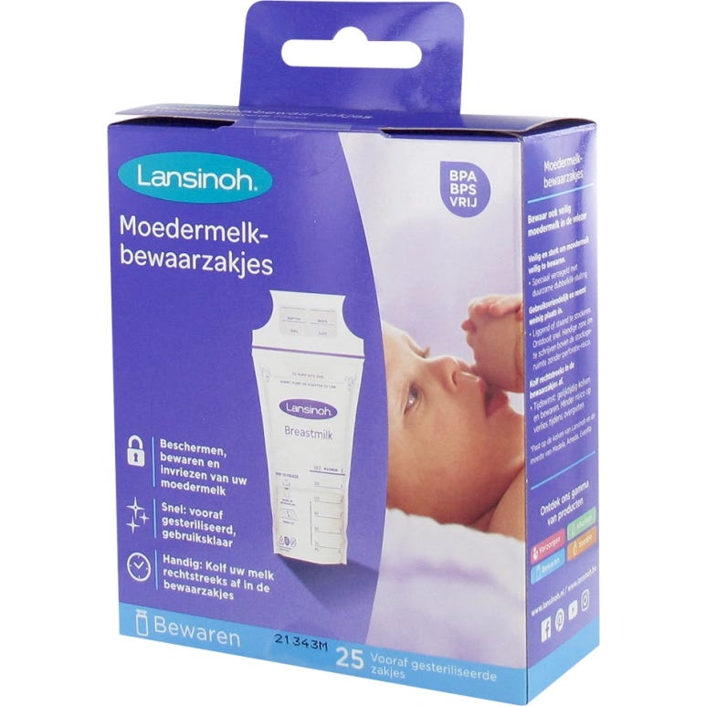 Lansinoh Bolsa Almacenado Leche Materna 25uds