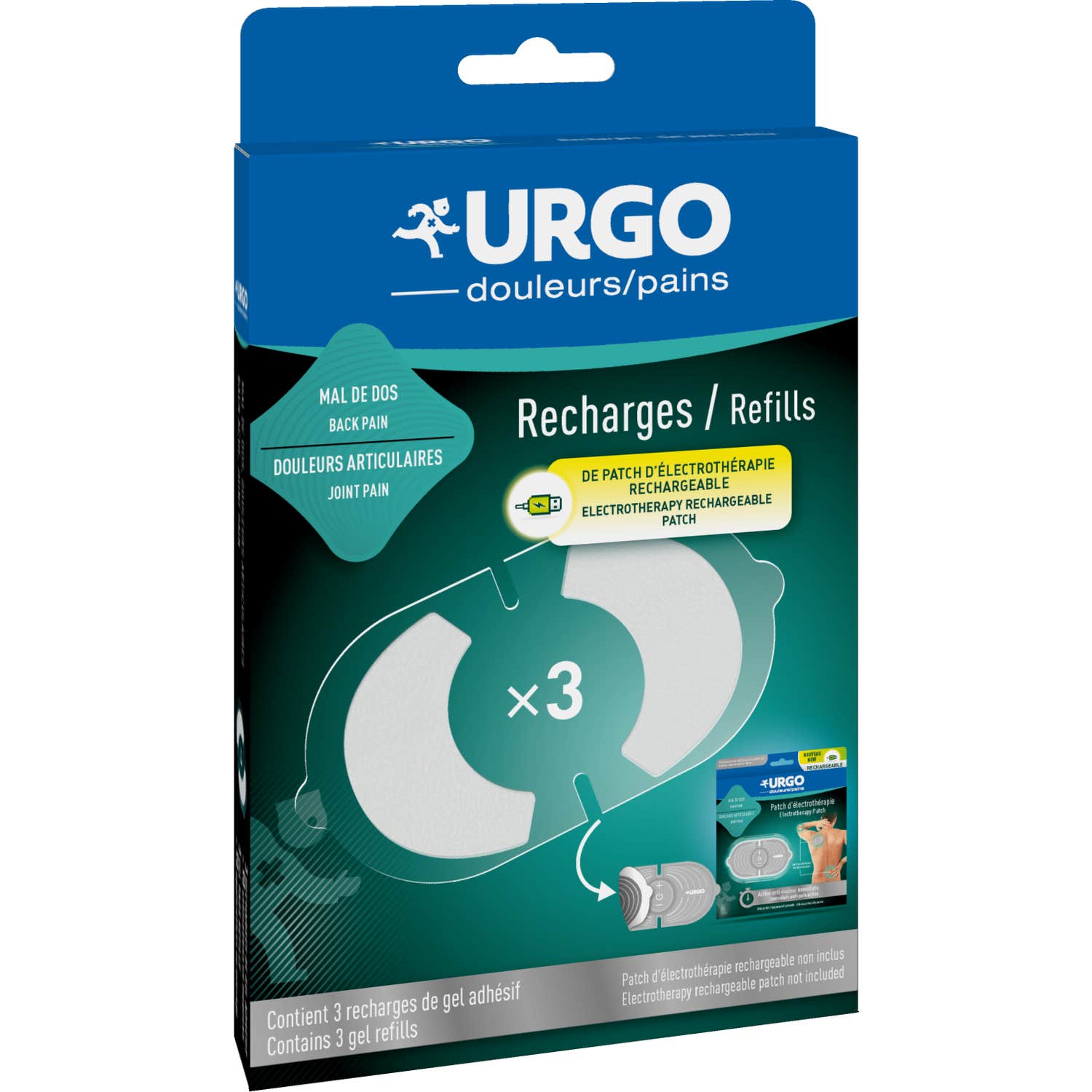 Urgo Recharges de Patch d'Electrothérapie 3 Unités