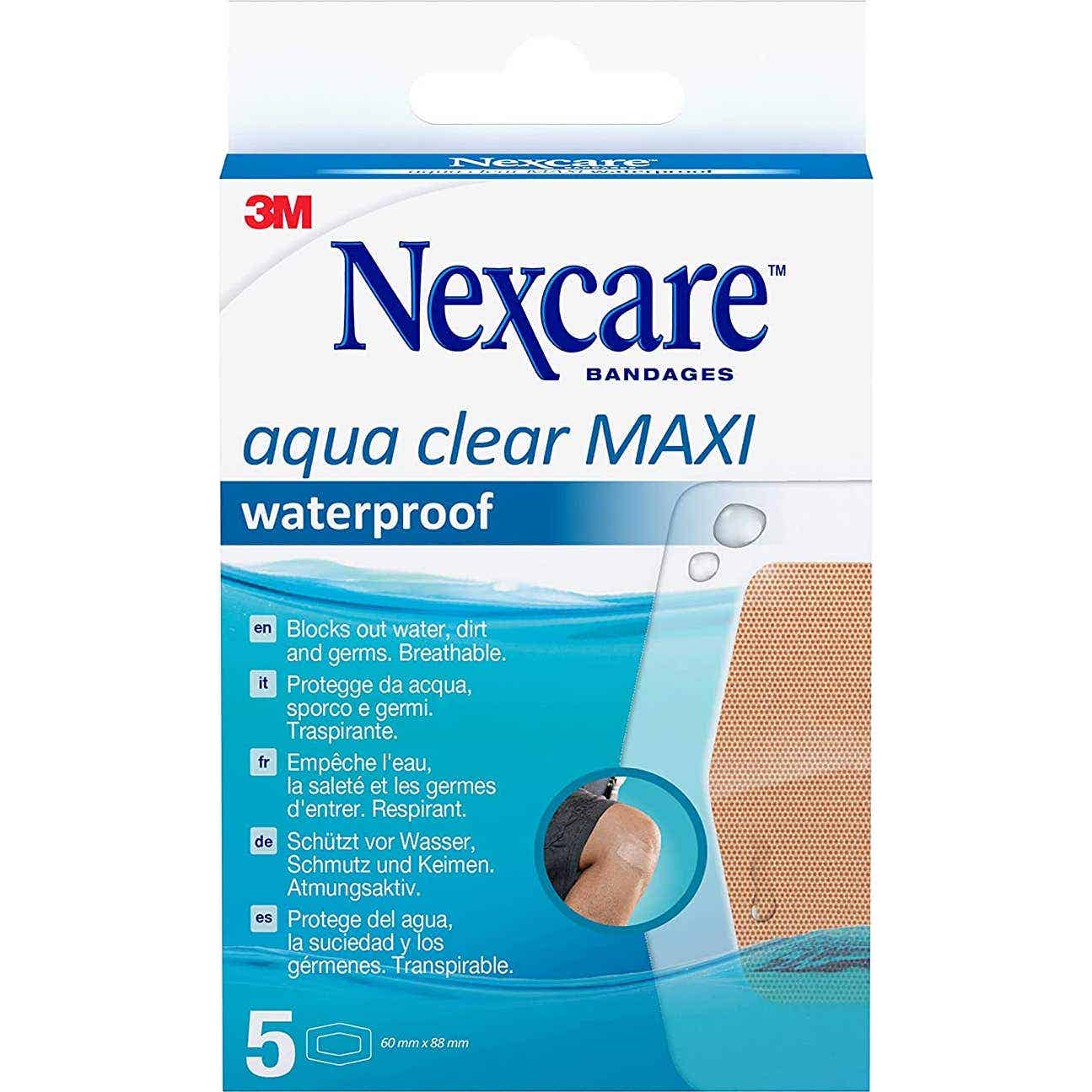 Nexcare Aqua Clear Maxi Apósitos Impermeables 5uds