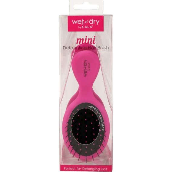 Cala Wet-N-Dry Mini Brosse Cheveux Hot Pink 1 Unité-image