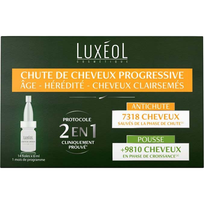 Luxéol Protocole 2 en 1 Chute De Cheveux Progressive 14x6ml