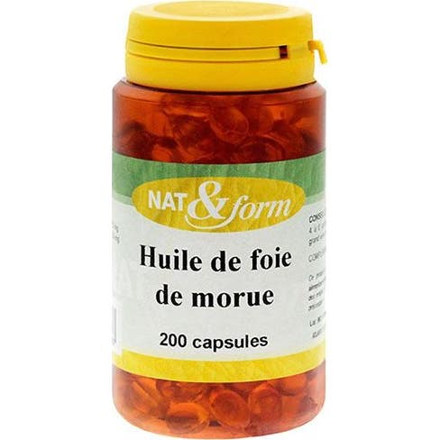 Nat&Form Huile De Foie De Morue 200 Capsules