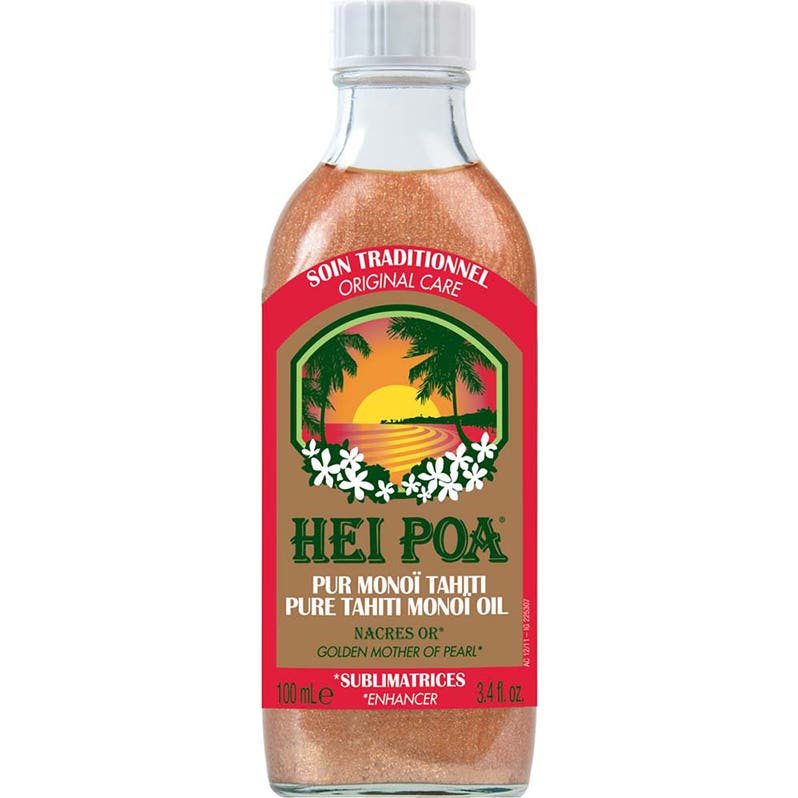 Hei Poa Pur Monoï Tahiti Nacres Or Hydratant 100ml