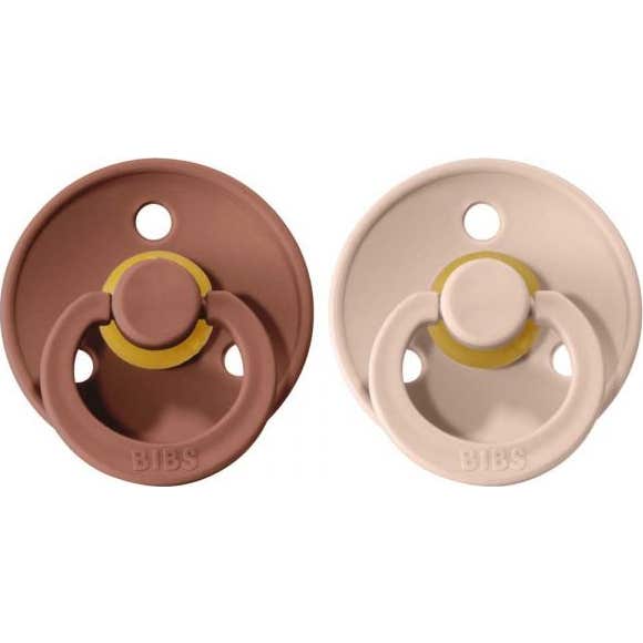 Bibs Pack Chupetas Látex 0-6m Blush e Woodchuck T1 2 Unidades