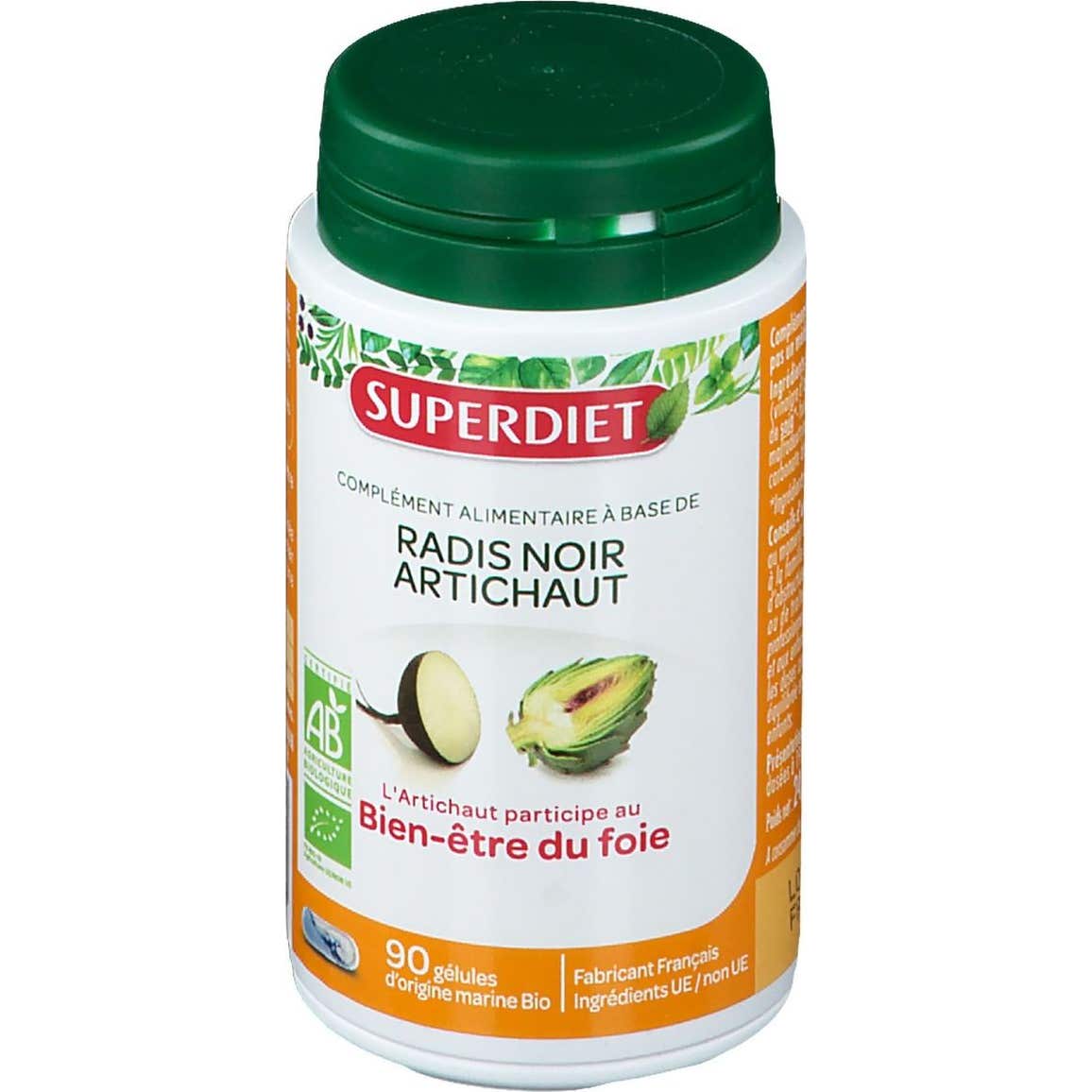 Super Diet Radis Noir Et Artichaut Bio 90 gélules